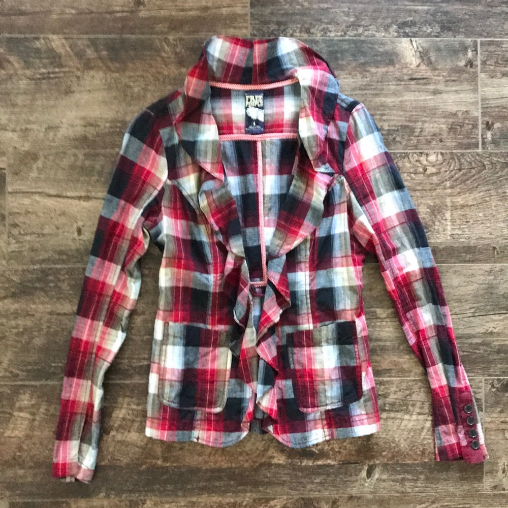 Free People Flannel Jacket/Cardigan